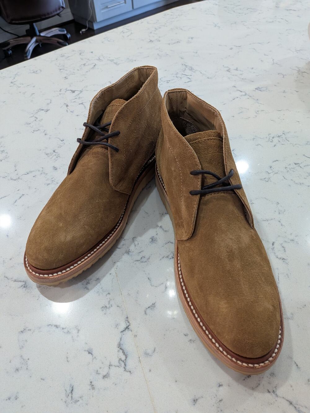 Rhodes Work Wedge Chukka Boot Size 9.5 Brown Suede (1123)
